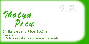 ibolya picu business card